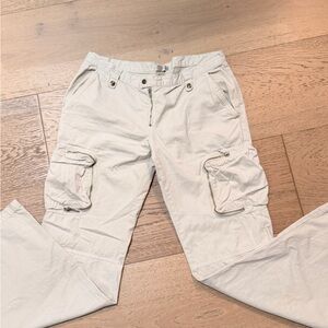 Women’s Cream Cargo Pants